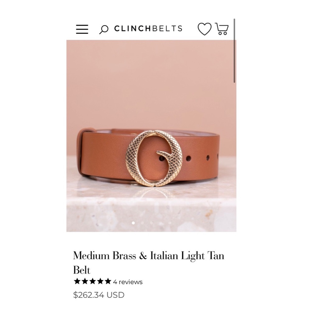 Western Inspired Italian leather & Brass belt